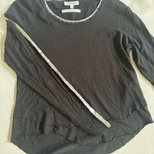 CHRLDR Black and Gray Long Sleeve with Metallic Stripe